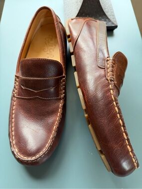 Sperry Gold Cup Men's Brown Leather Penny Loafers - Classic Slip-On Dress Casual